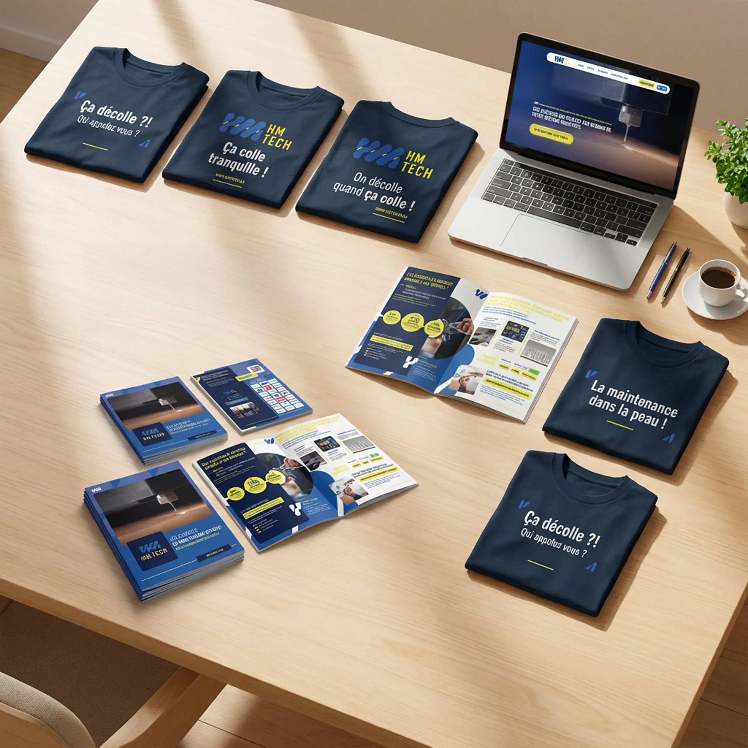 HM Tech, identité visuelle et supports